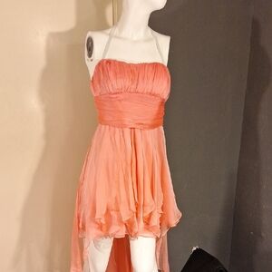 Strapless Coral Dress